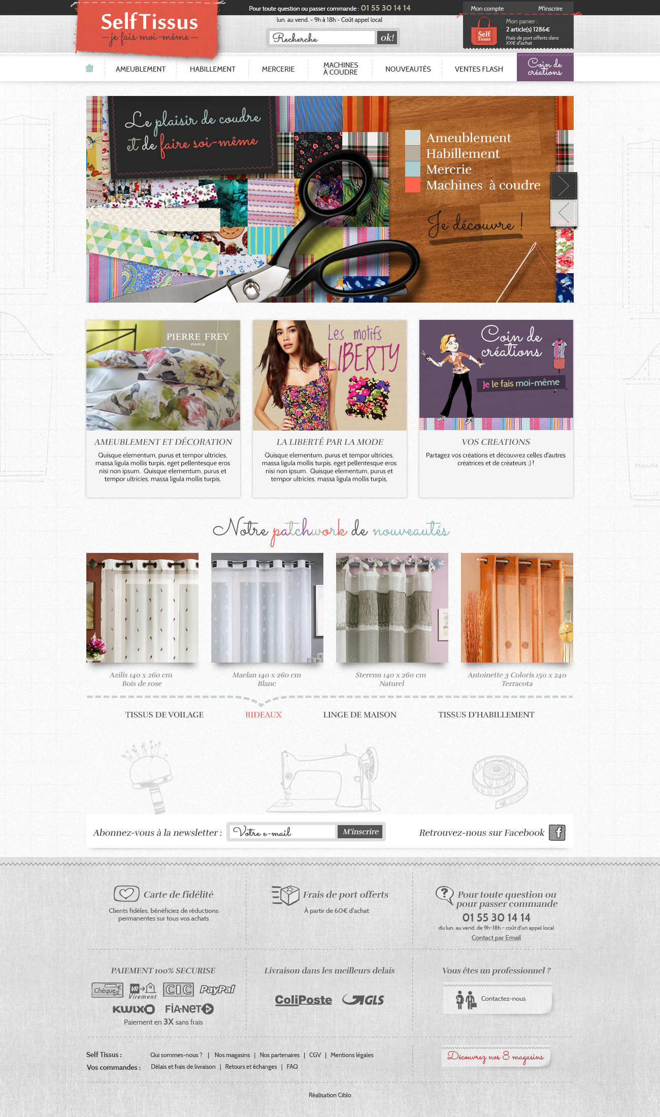 Self-Tissus homepage